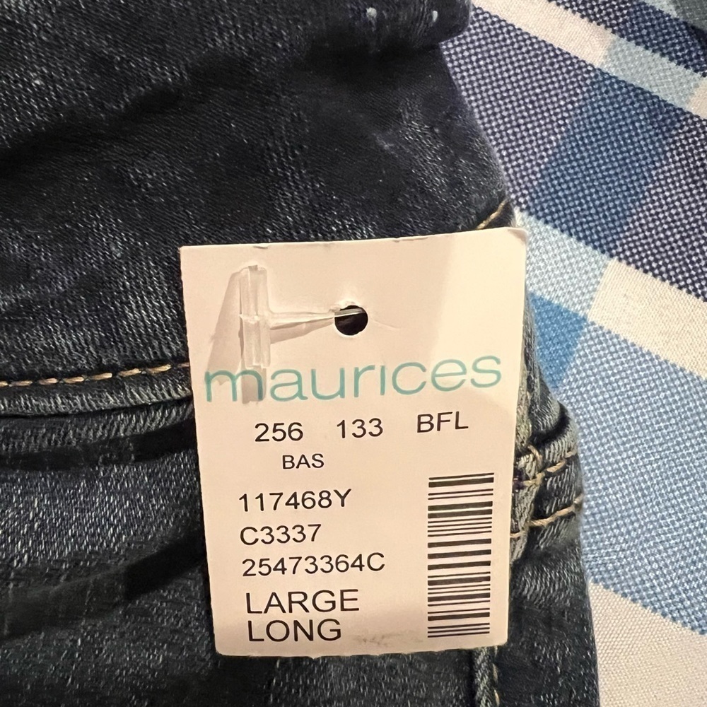 Maurice’s distressed jeggings jeans L Large long NWT - Picture 3 of 10